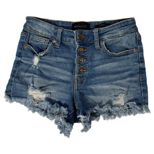 Kendall + Kylie The Hipster Distressed Denim Shorts - Size 1/25